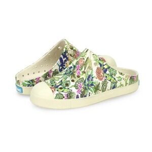 Tropical Print Jefferson Clogs Kids J2 Bone White Uk 1 Eur 33.5